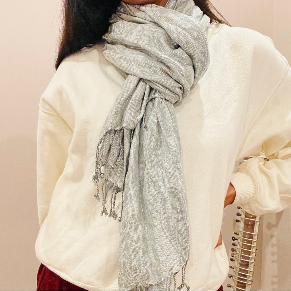 Indian-designed silver scarf